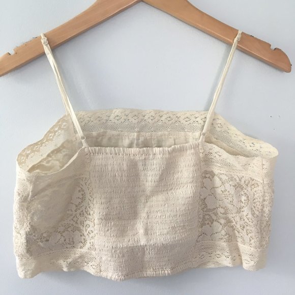 AEO Boho Lace Crop Top - Picture 3 of 3